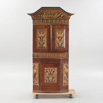 Skåp, allmoge, Dalarna, daterat 1819.