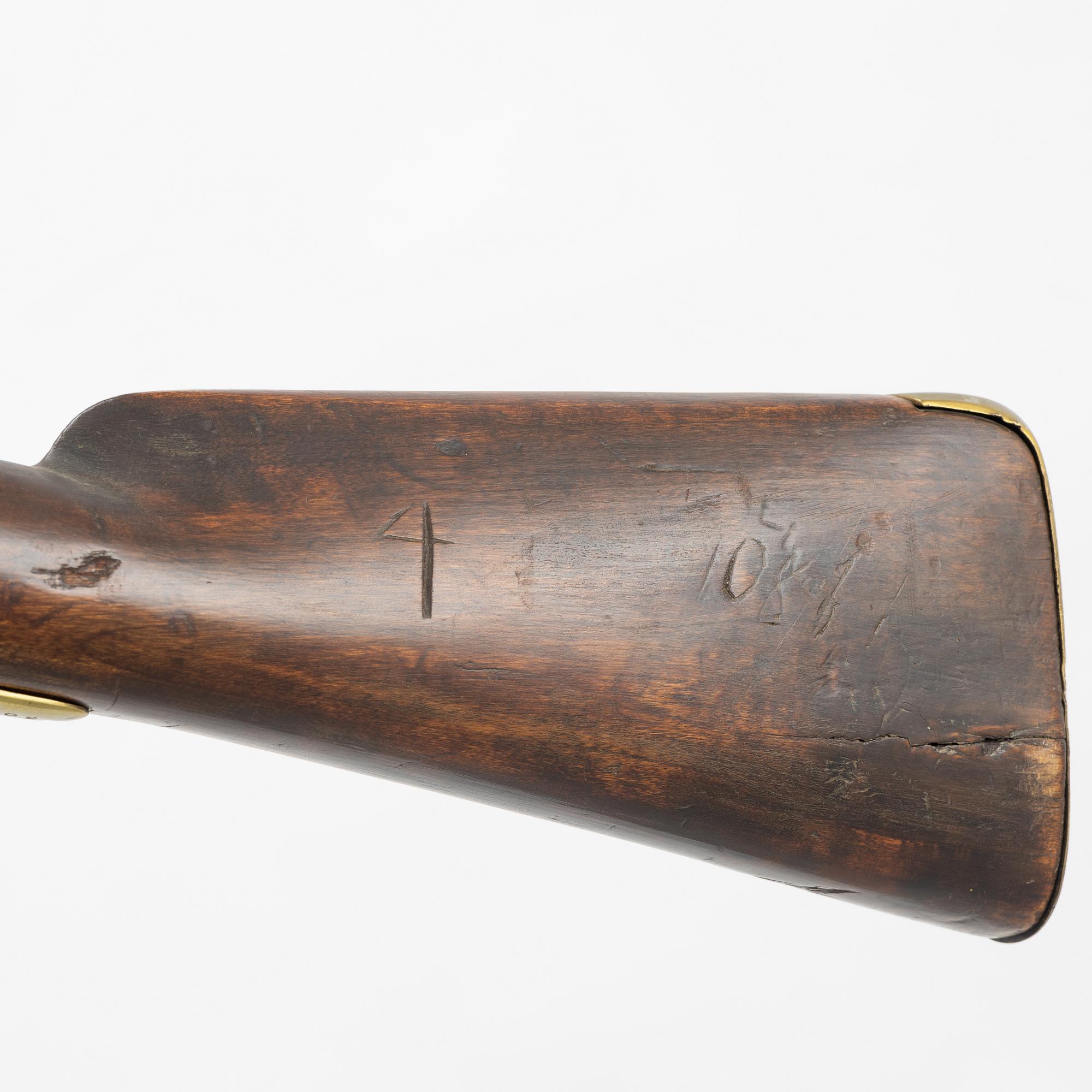 Flintlock rifle, Swedish repair model from the early 19th century.