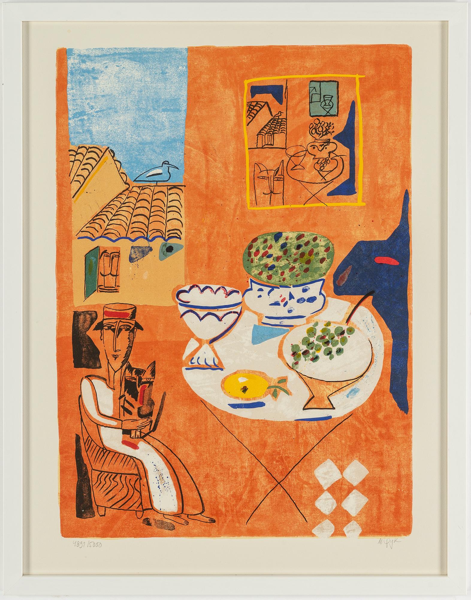 MADELEINE PYK, lithograph in colours, signed 4891/5000.