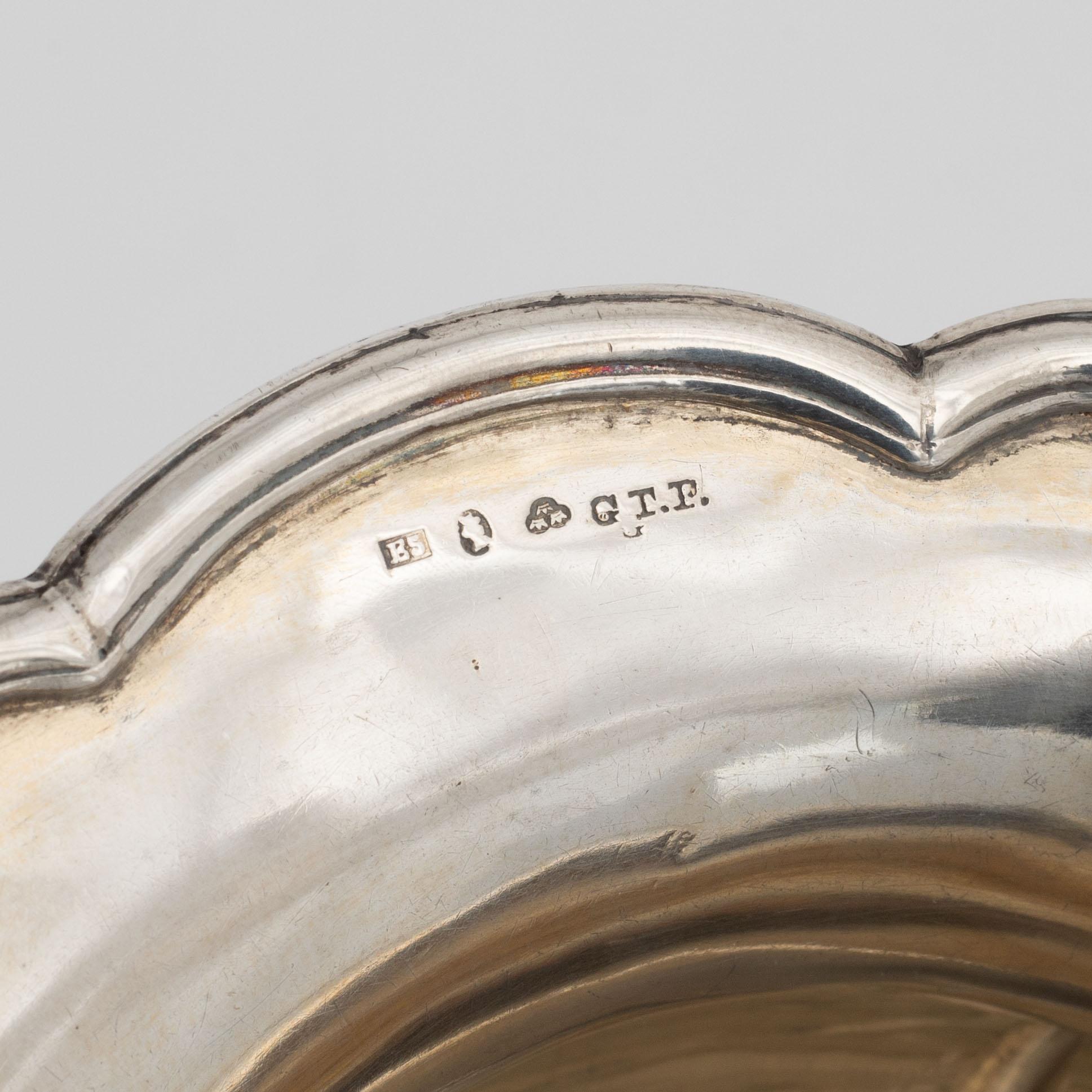 Gustaf Theodor Folcker, skål på fot, silver, Stockholm 1856.