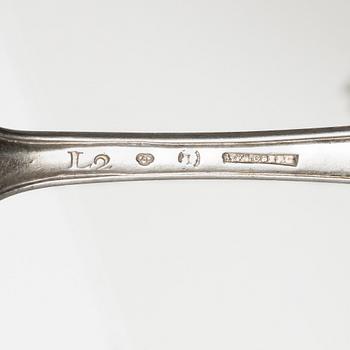 29 pieces of cutlery, various models, silver, including Anders Ulfsberg, 18th-19th century.