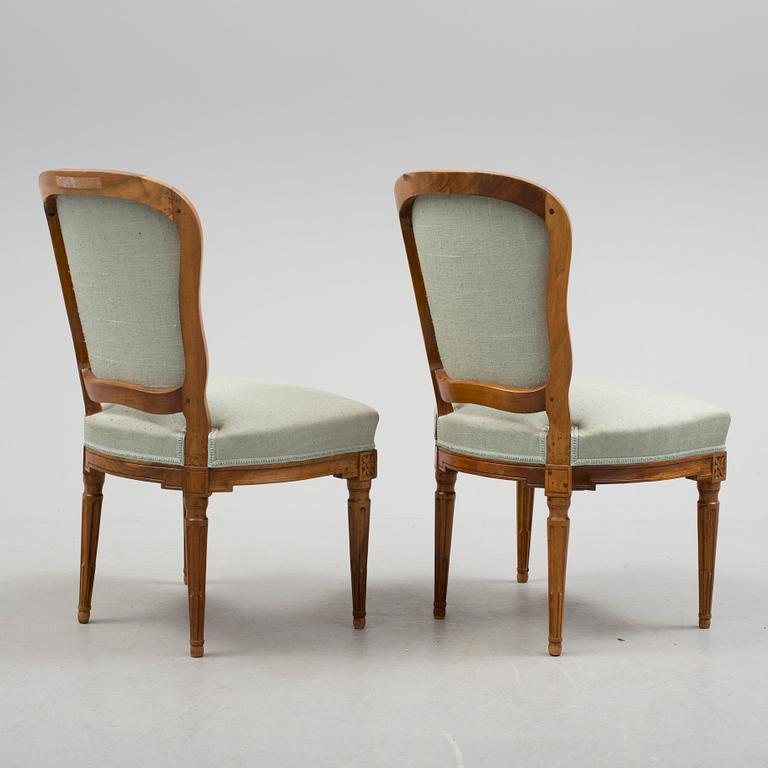 A pair of chairs, circa 1800.