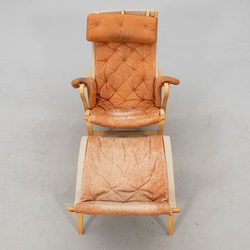 Bruno Mathsson, armchair with footstool, "Pernilla", Dux.