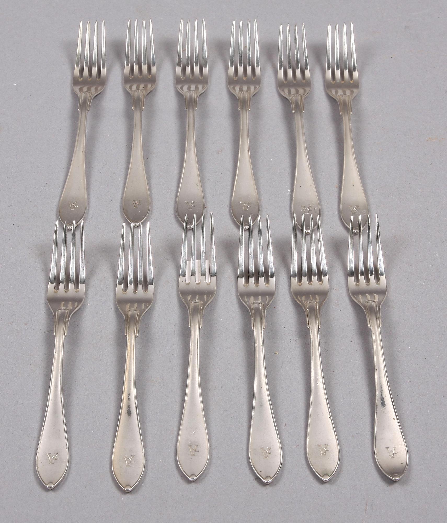 DESSERTGAFFLAR, 12 st, silver, GAB, 1927. Ca 300 g.
