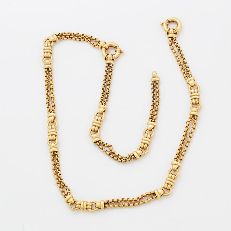 Halslänk/armband 18K guld.