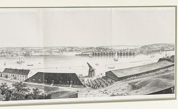 Carl-Johan Billmark, "Panorama de Stockholm pris de la Coupole de l'Eglise de Skeppsholmen".