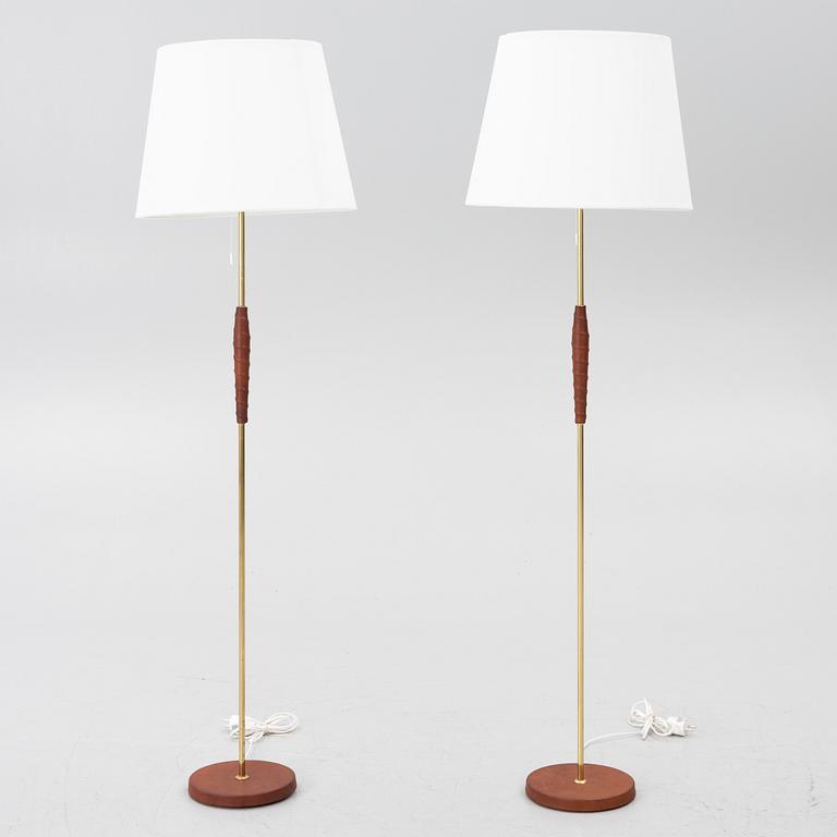 Floor lamps, a pair, Eskilstuna Elektrofabrik AB, second half of the 20th century.