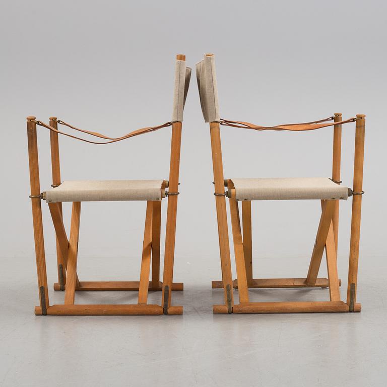 A pair of Mogens Koch folding chairs "MK16", Interna, Danmark, Källemo.