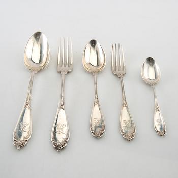 Cutlery silver 29 dlr, CG Hallberg Stockholm 1895.