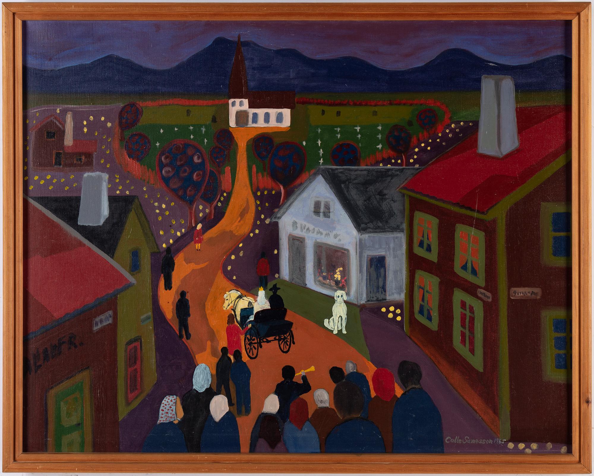 KEJSAR CALLE SUNESSON, olja på duk, signerad och daterad 1965.