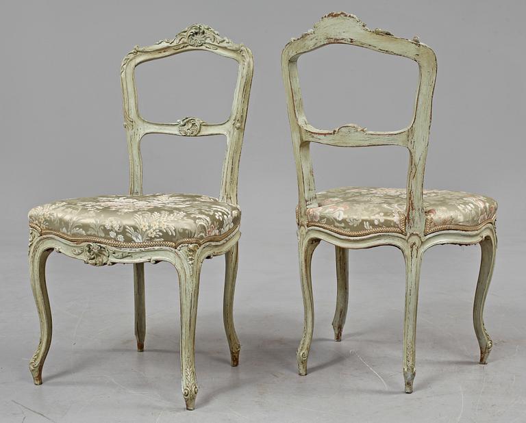 STOLAR, ett par, Louis XV-stil, 1800-talets andra hälft.