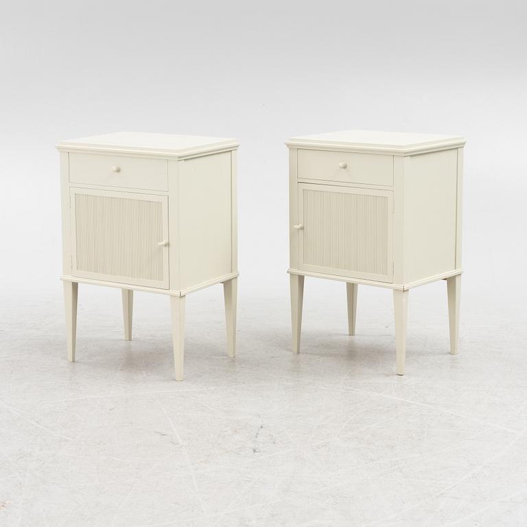 Bedside tables, a pair, Gustavian style, contemporary manufacture.