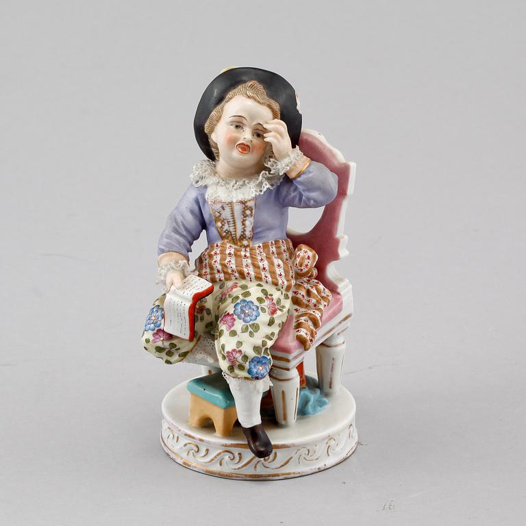 FIGURIN, porslin, Meissen, omkring 1900.