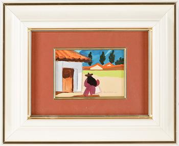 Lars Norrman · LARS NORRMAN, gouache, "Mexico", signerad.