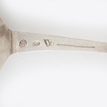 A Swedish Silver Vodka Spoon, mark of Conrad Gadd, Kristianstad 1734.