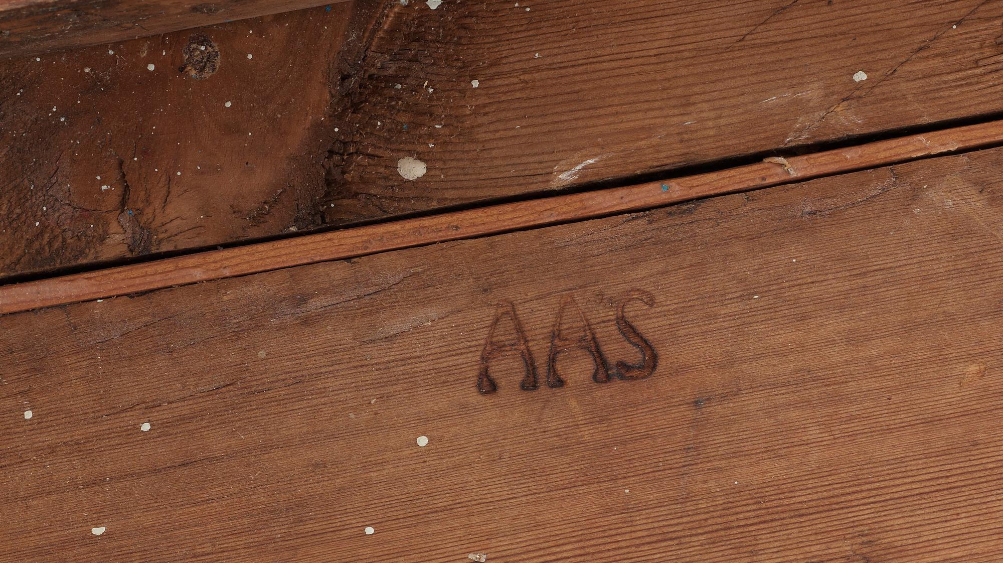 STOLAR, ett par, märkta AAS (Anders Andersson), Lindome, 1700/1800-tal.