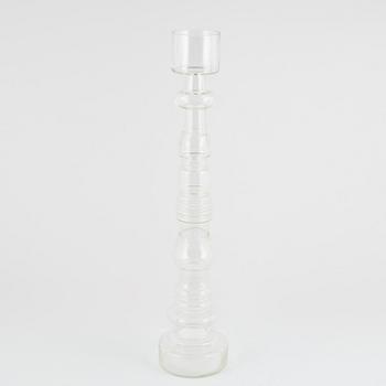 Oiva Toikka, a 'Lighthouse' glass vase/candlestick, signed Nuutajärvi Notsjö.