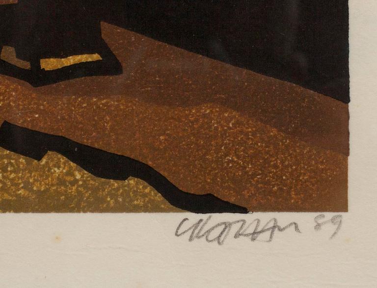 CLIFTON KARHU, träsnitt, signerad och daterad -89, numrerad 31/100.