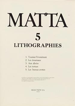 ROBERTO MATTA, a signed and numbered portfolio "5 lithographies".