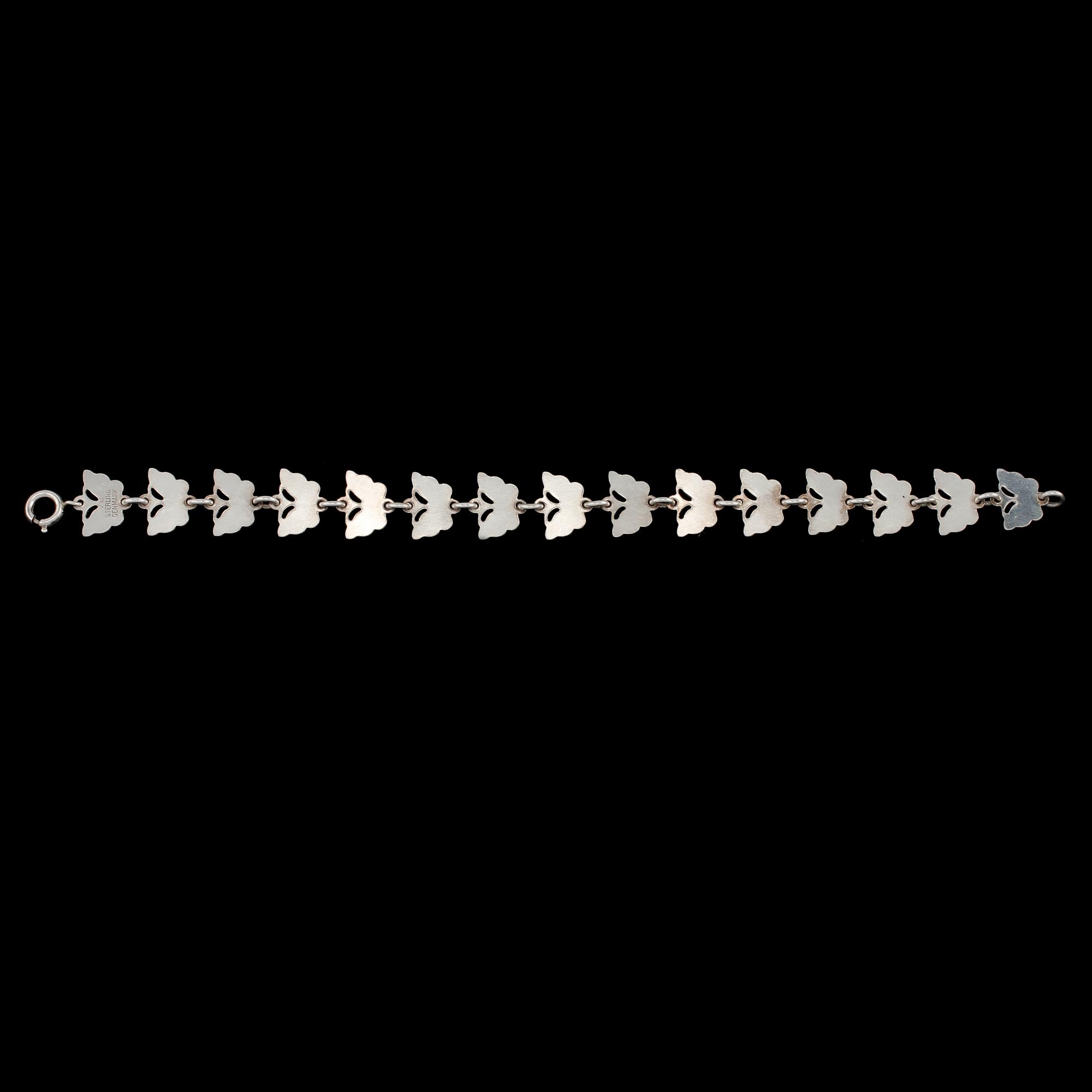 ARMLÄNK, sterlingsilver samt emalj, Volmer Bahner, Danmark, 1900-talets andra hälft. Vikt 10 g.