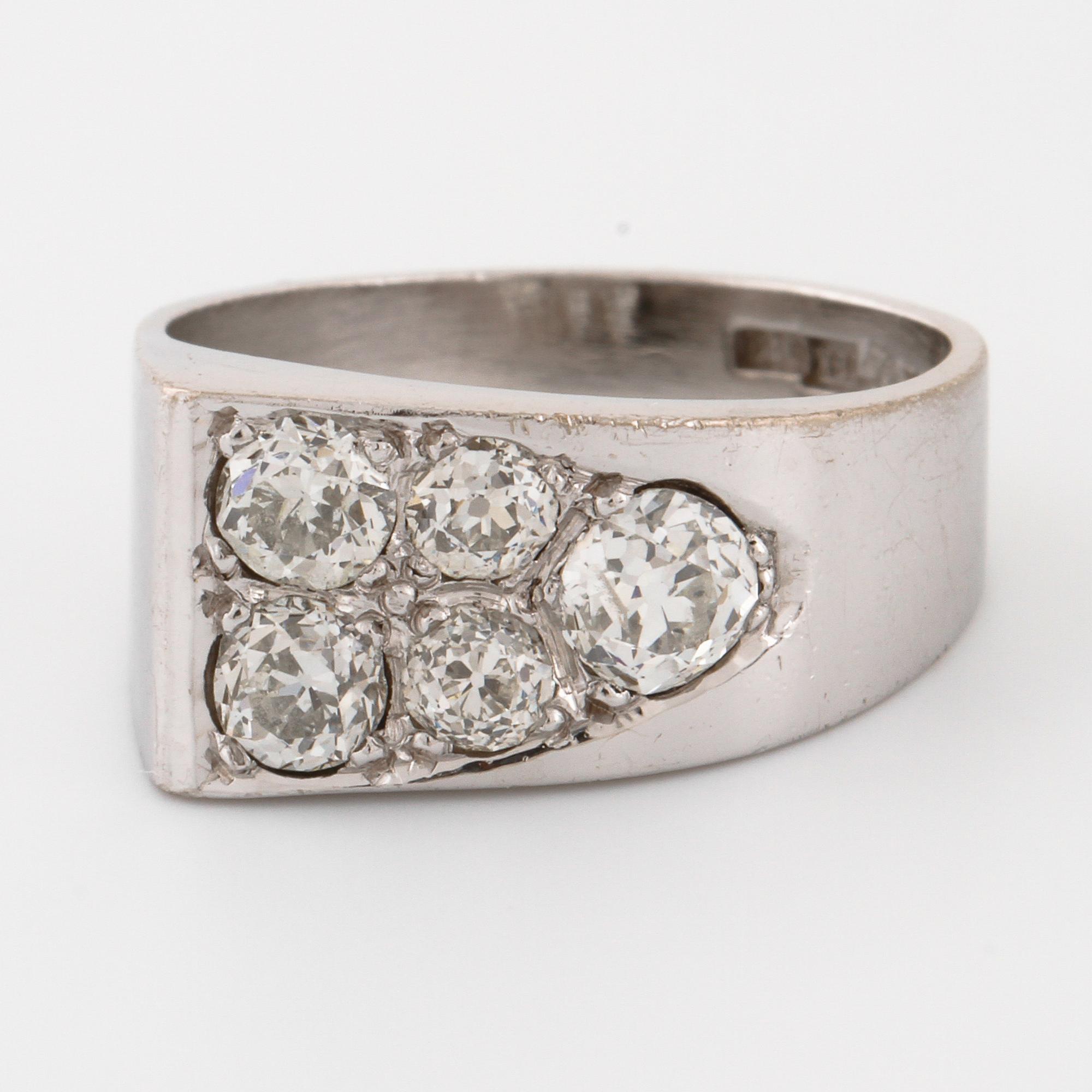 RING, gammalslipade diamanter, Guldsmedsmästarn, Göteborg, 1988.