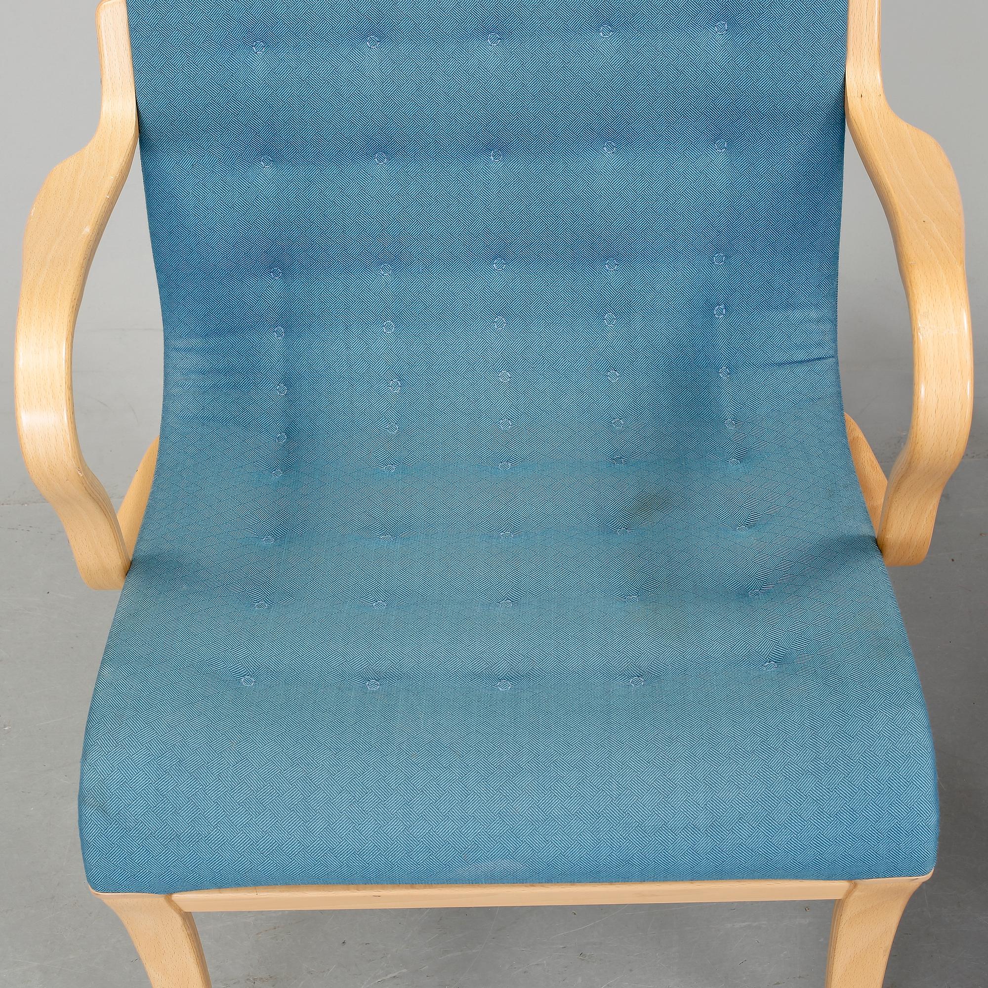 FÅTÖLJER, ett par, "Mi 425"/Mina", Bruno Mathsson, formgiven 1978.