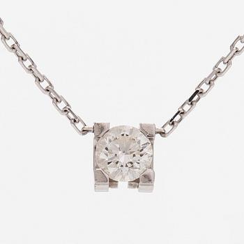 Cartier, kaulakoru, "C de Cartier", 18K valkokultaa ja briljanttihiottu timantti.