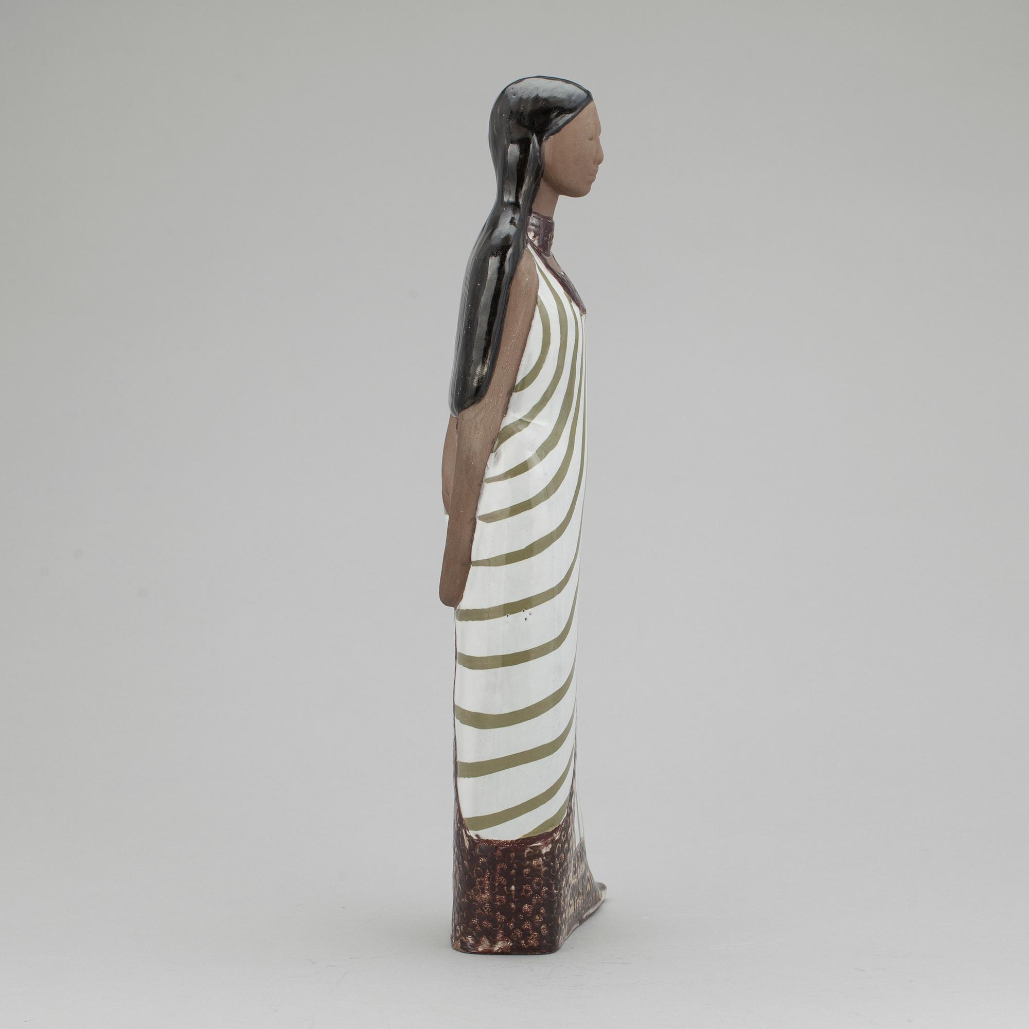 FIGURIN, delvis glaserat stengods, Mari Simmulson, Upsala Ekeby, 1962-1965.
