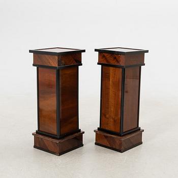 Pedestals, a pair, first half/mid 20th century.