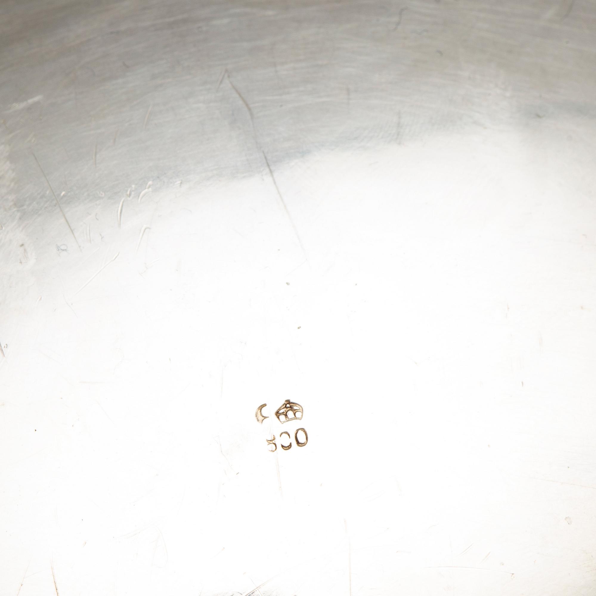 A German late 19th century silver sugar-box.