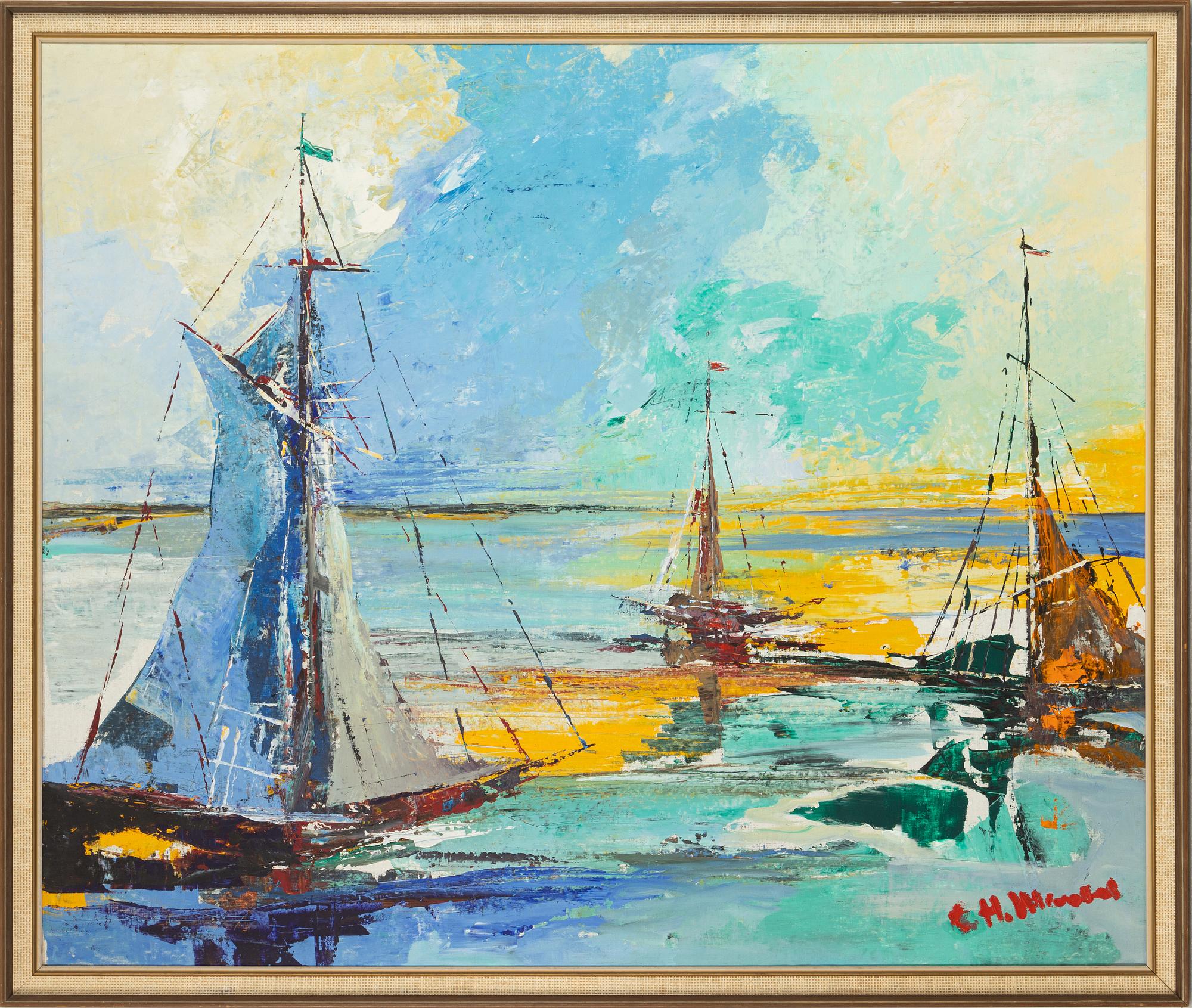 Helmut Mantel, oil on canvas, signed.