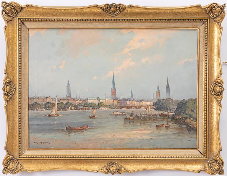 Carl Friedrich Winkler-Hagendorn, "Hamburg Binnenalster".