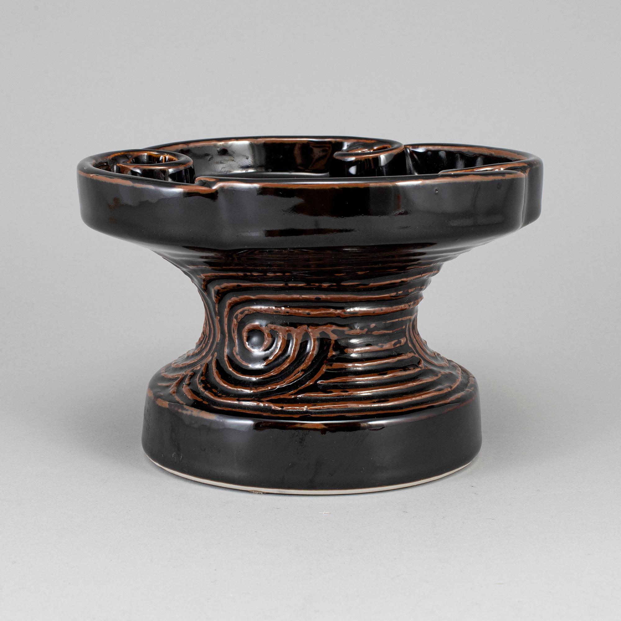 BRITT-LOUISE SUNDELL, BRITT-LOUISE SUNDELL, a stoneware candlestick, Gustavsberg studio.