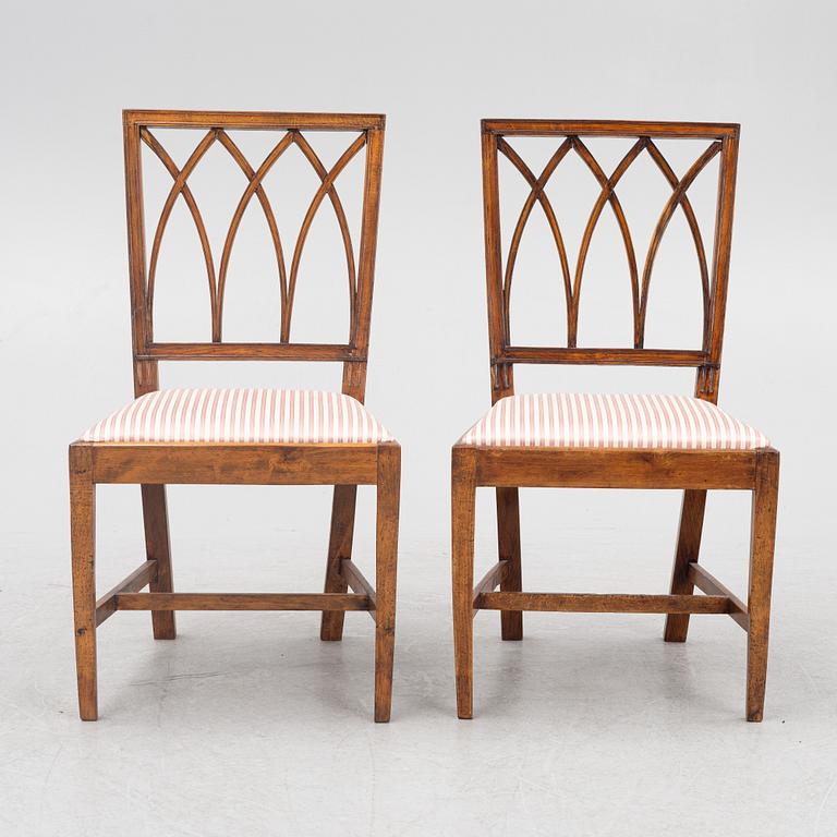 A set of five Directoire chairs, first half of the 19th Century.