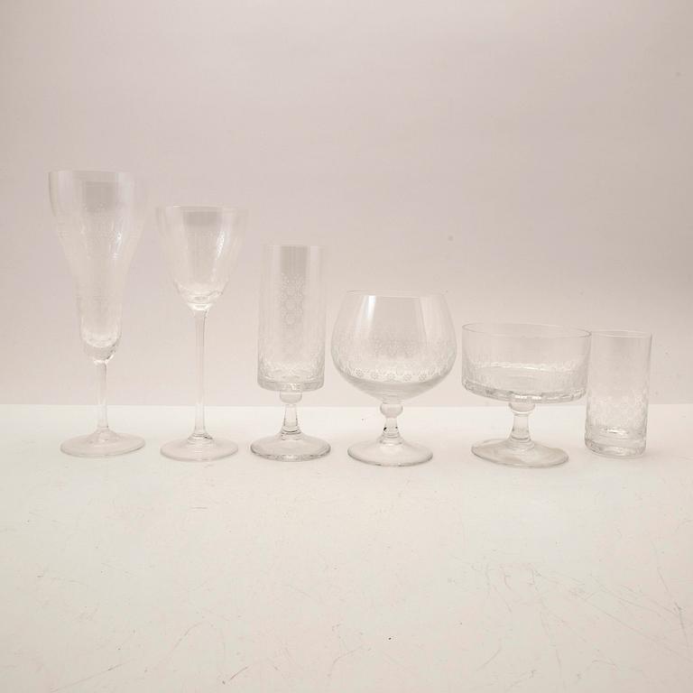 Glass service, 41 pieces, Rosenthal, "Classic Rose", 20th century.