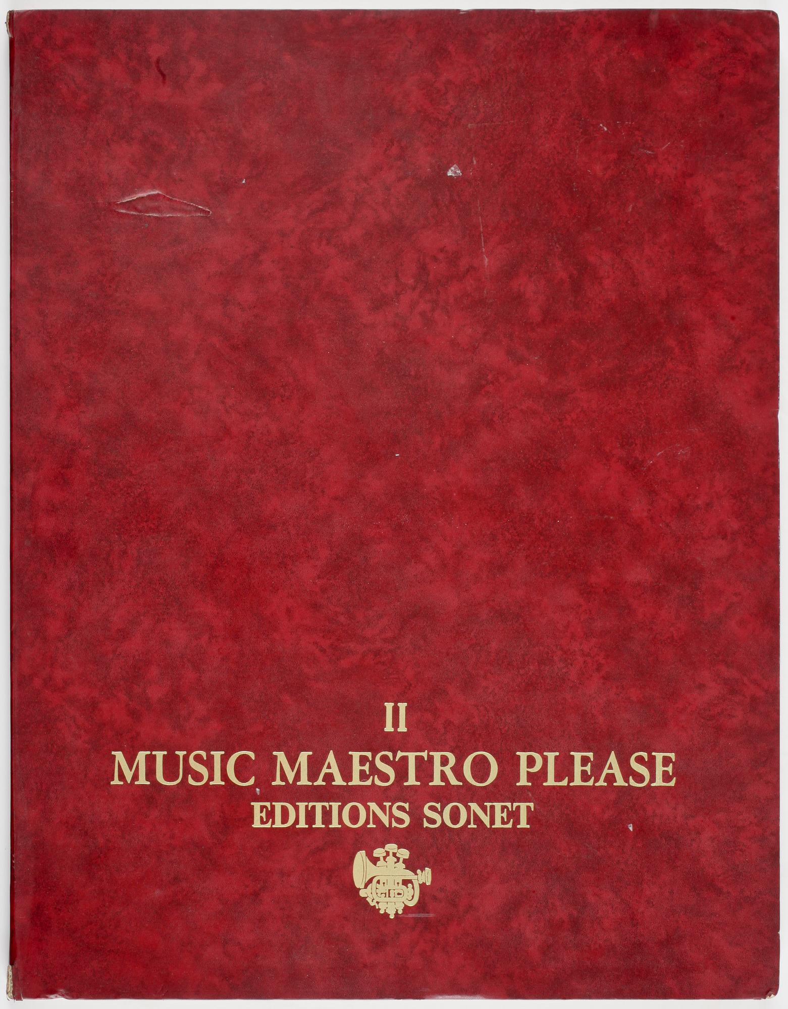 MAPP, 9 grafiska blad, "Music Maestro Please II", utgivna av Editions Sonet, Stockholm, 1981. Sign o numr 65/75.