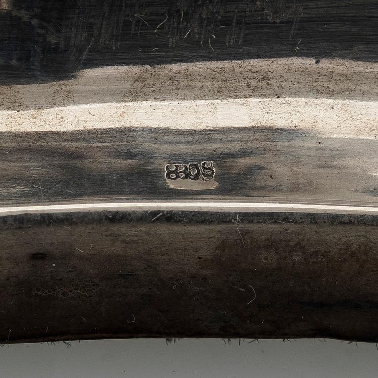 Candleholders, one, a pair, silver, Finnish import marks, 1933.