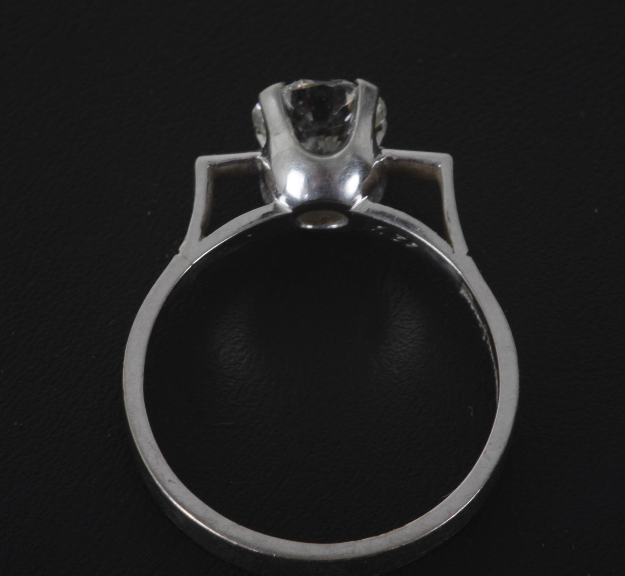 RING, 18K vg, m briljant, 1,33ct.