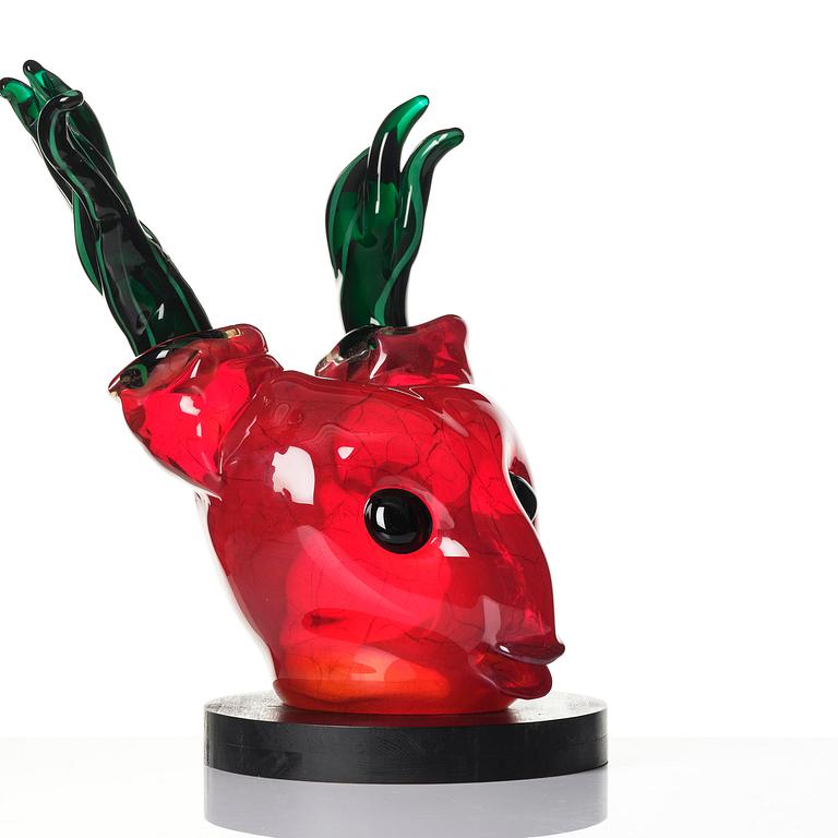 Henrik Allert, “Faun”, a glass sculpture, Berengo Studio, Murano, Italy, 2005.