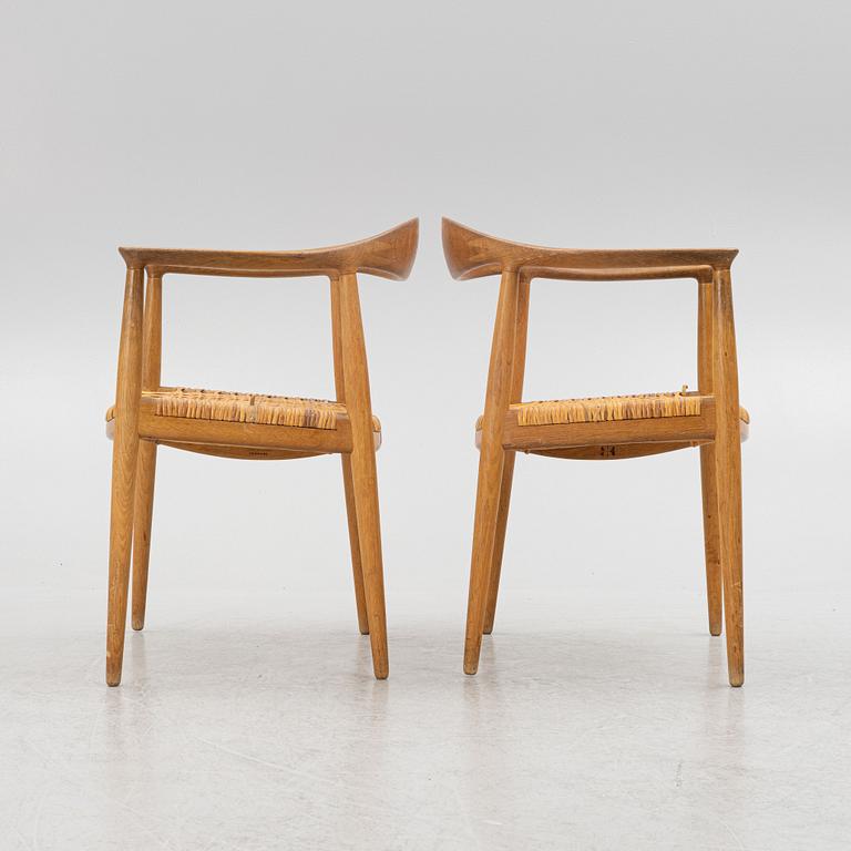 Hans J. Wegner, karmstolar, ett par, "The Chair"/"JH 501", Johannes Hansen, Danmark, 1950/60-tal.