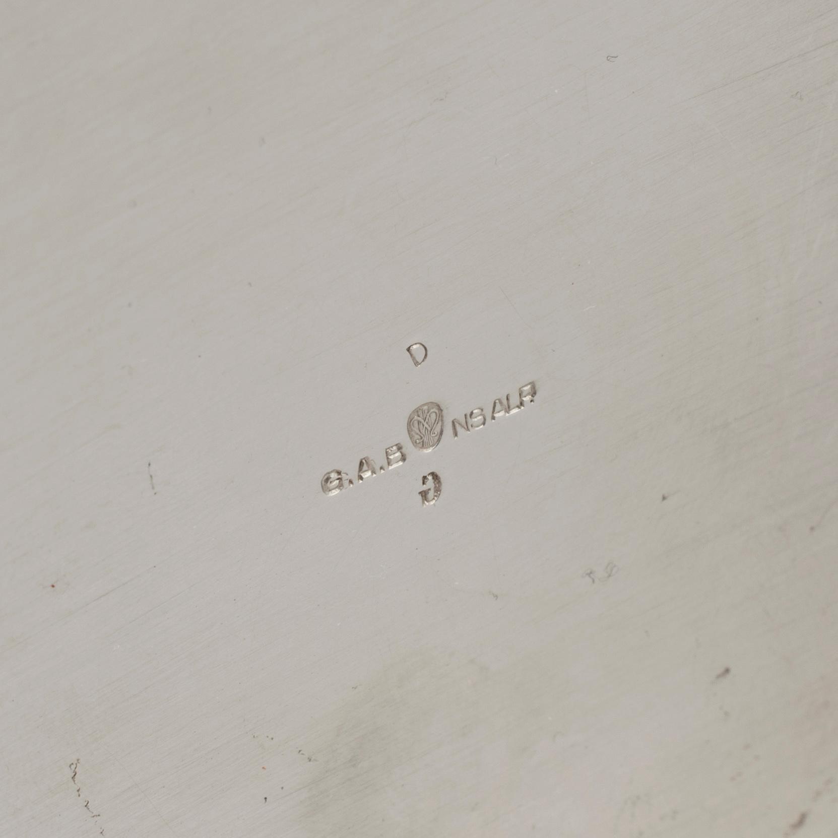 FOLKE ARSTRÖM, shaker, nysilver, GAB, Stockholm, 1900-talets första hälft.