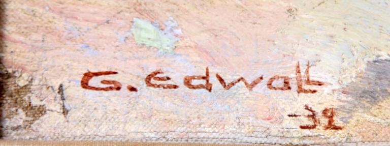GUSTAV EDWALL, olja på duk, sign o dat 32.