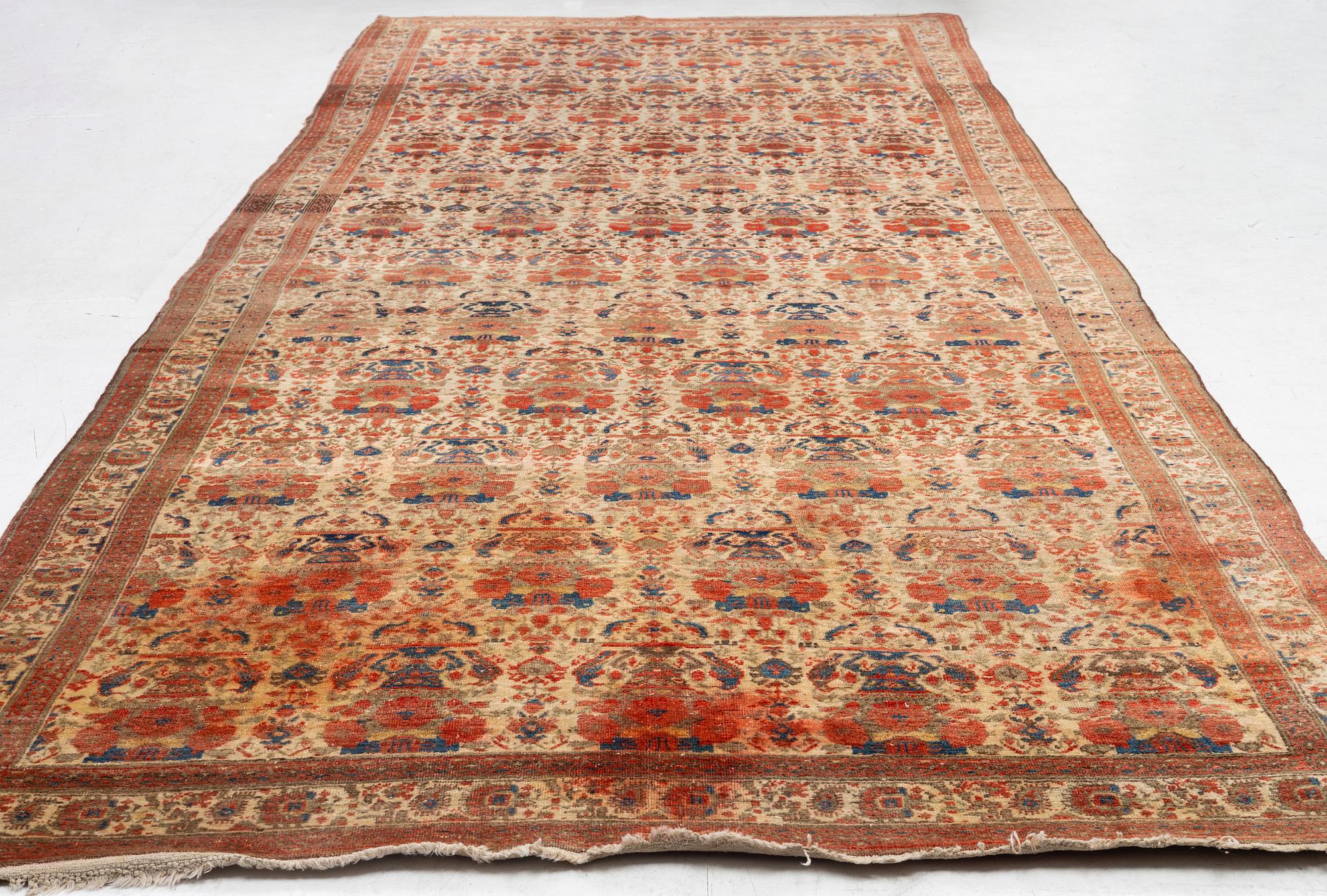 Carpet, oriental /Abadeh with Zil-isultan pattern, approx. 490 x 204 cm.