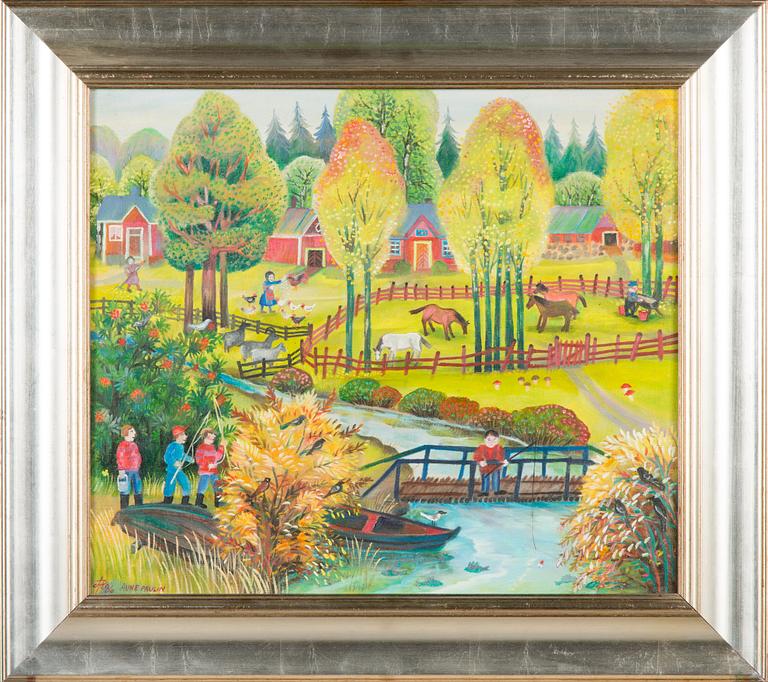 Aune Paulin, oil on canvas, signed and dated -86.