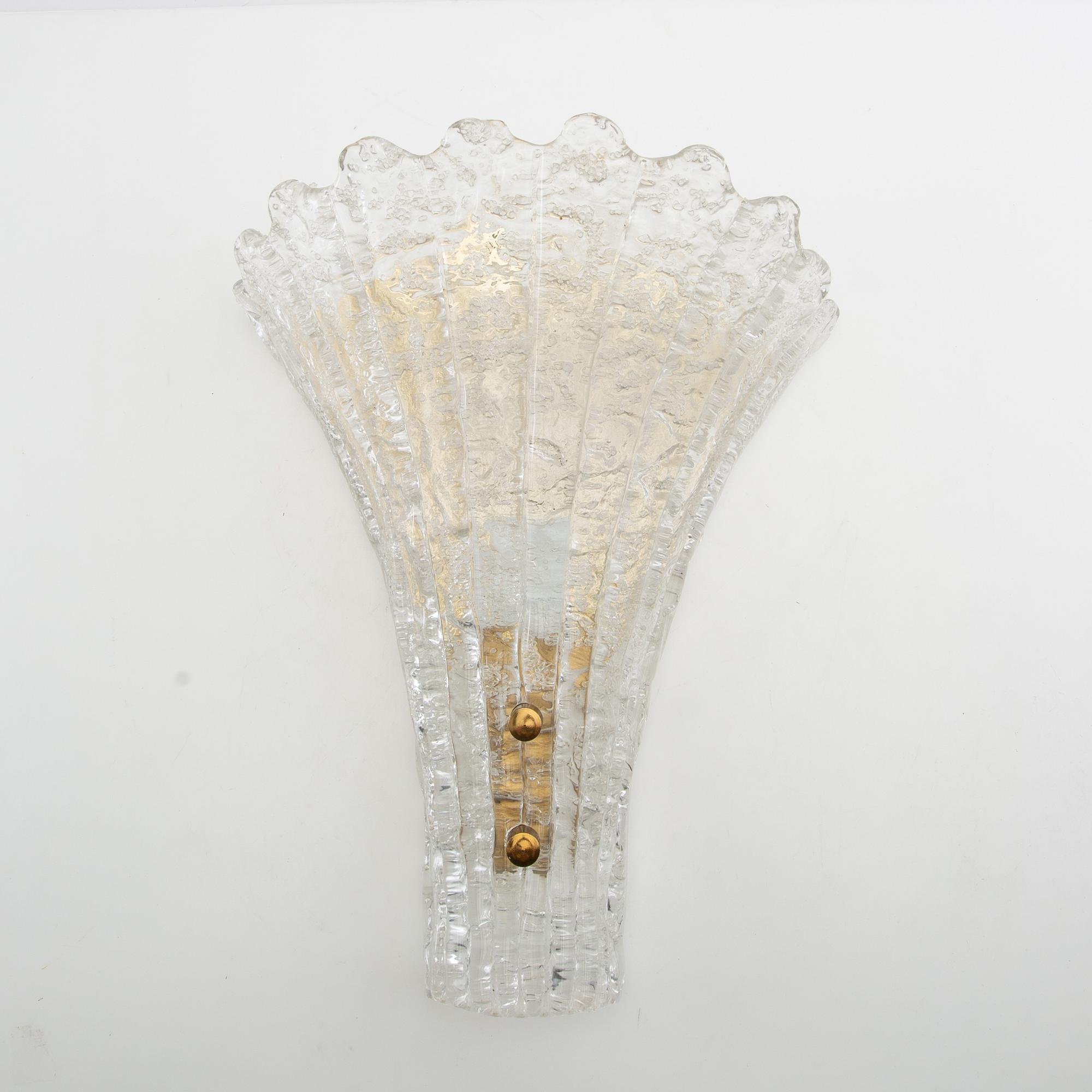 Vägglampa Orrefors 1900-talets andra hälft.