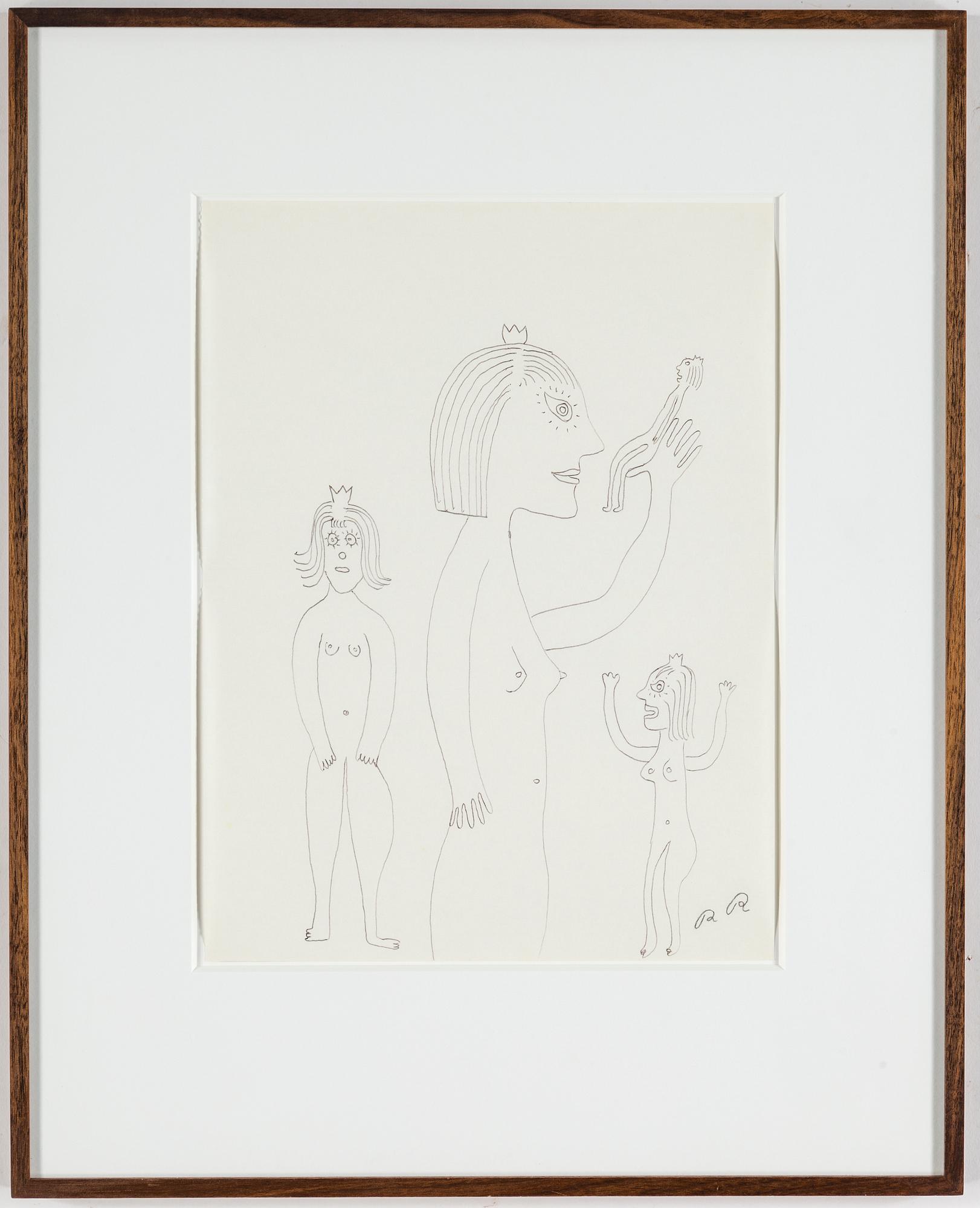 ROGER RISBERG, tusch på papper, 1999, signerad RR.