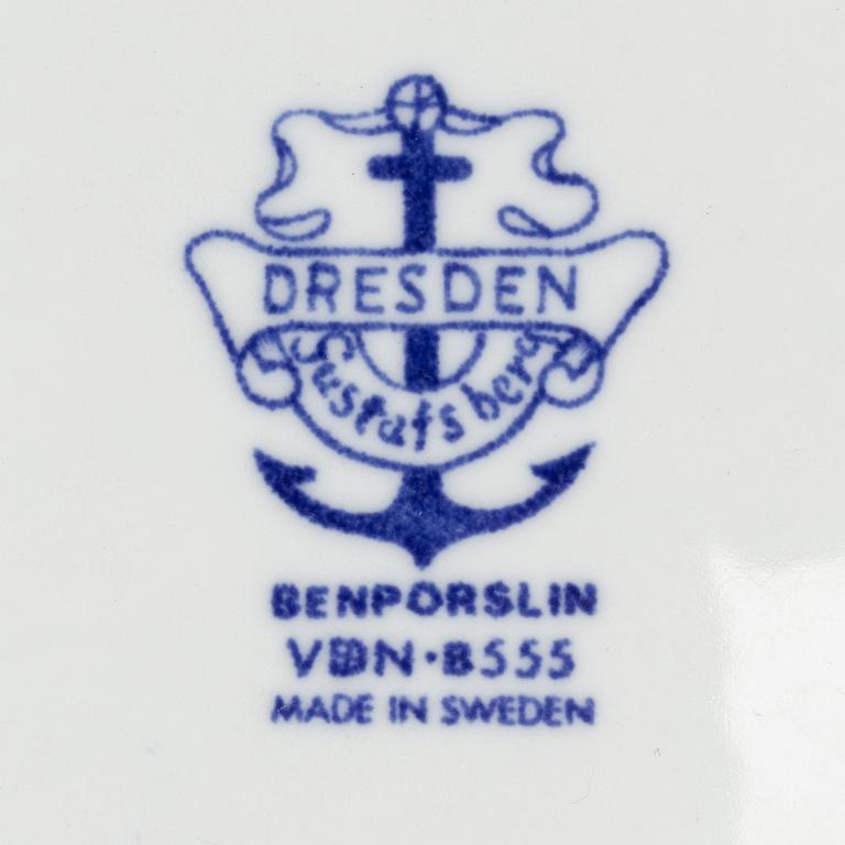 Stig Lindberg/Gustavsberg, Servisdelar, Dresden, 51 delar.