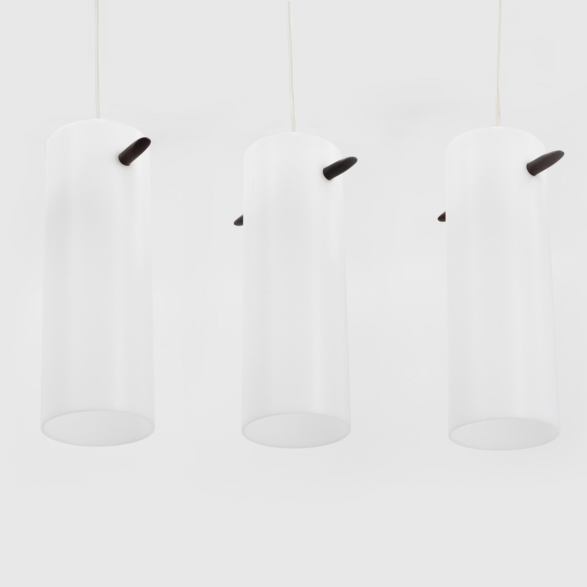 Uno & Östen Kristiansson, taklampor 3 st., Luxus, Vittsjö, 1960-70-tal.