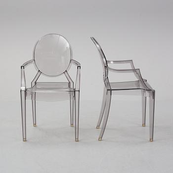 Philippe Starck, stolar ett par, "Louis Ghost", Kartell, formgiven 2002.
