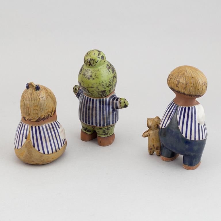 Lisa Larson, five stoneware figurines, 'Larsons ungar' for Gustavsberg.